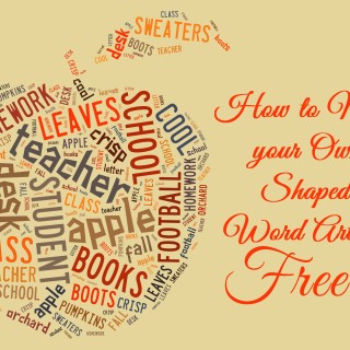 How to Make your Own Shaped Word Art for Free along with this free apple print to download