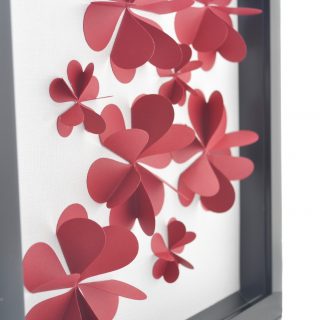 3D Flower Art Using Paper Hearts