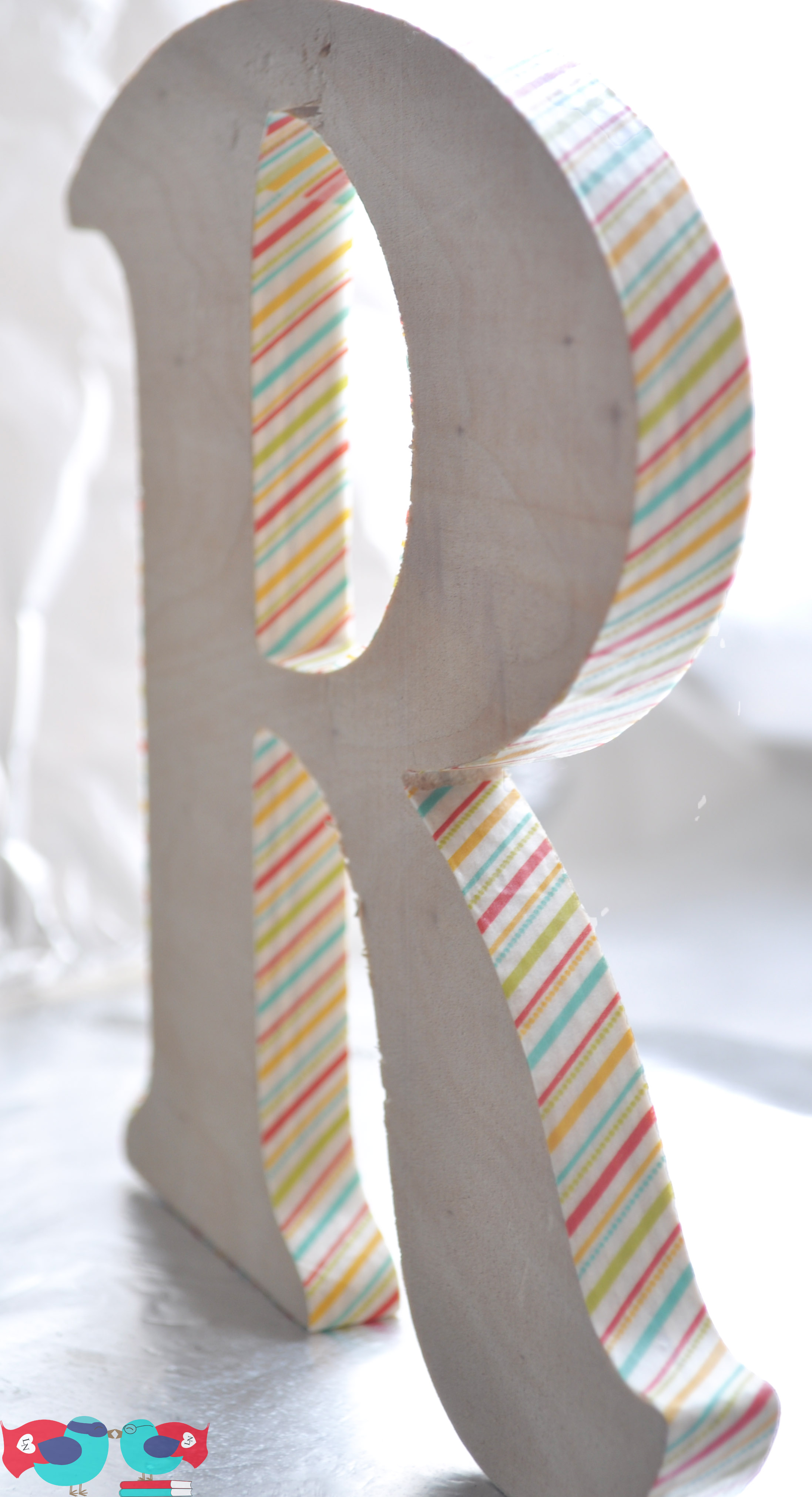 How to decorate a Wooden Letter with Washi Tape - The Love Nerds
