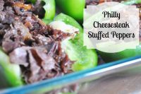 Delicious Philly Cheesesteak Stuffed Peppers - A fabulous and quick dinner recipe! {The Love Nerds} #recipe #dinner #stuffedpeppers