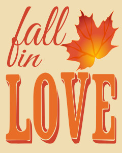 Fall in Love - A Free Fall Printable from The Love Nerds {https://thelovenerds.com}