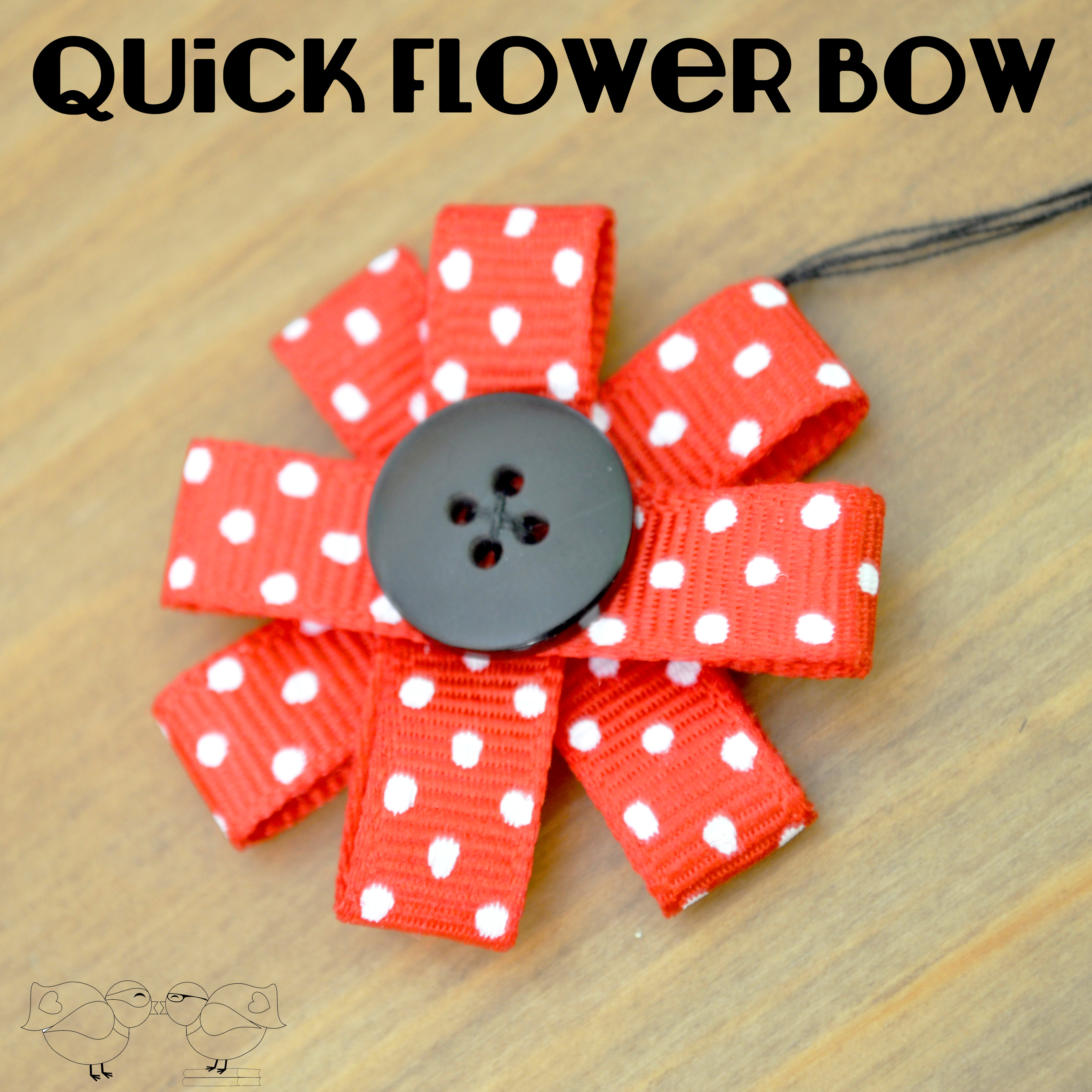 Easy Ribbon Flower Embellishment - The Love Nerds