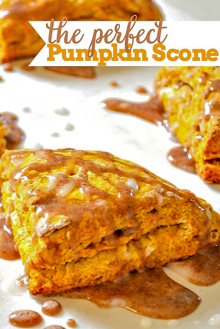 Homemade Spiced Glazed Pumpkin Scones - They are moist with the perfect combination of fall spices. | The Love Nerds