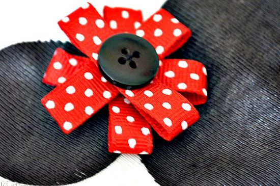 DIY Minnie Mouse Onesie - An easy, homemade gift idea perfect for Minnie fans of all ages - just change the clothing item! {The Love Nerds}