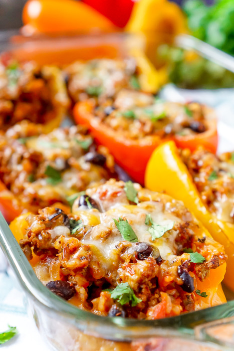 Hearty Turkey Stuffed Peppers - The Love Nerds