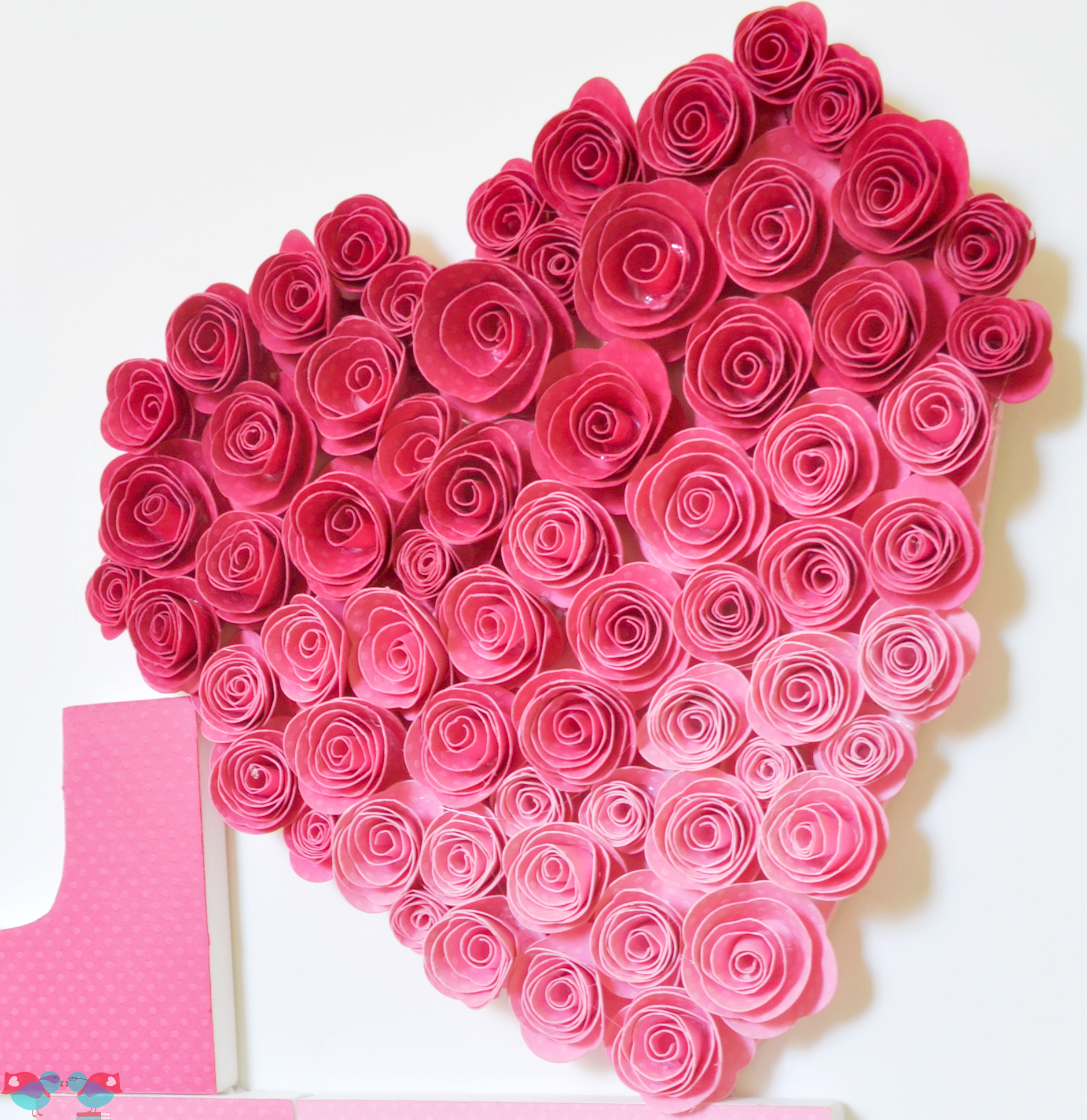 Love Sign with Ombre Rose Heart - The Love Nerds