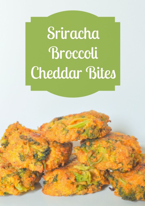 Sriracha Broccoli Cheddar Bites - Give your vegetables a little kick with Sriracha Sauce. These became an instant fave of my husband who doesn't eat many vegetables. {The Love Nerds} #Srirachasauce #broccolirecipe #recipe #sidedish 