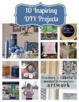 10 Inspiring DIY Projects from furniture remodels to inexpensive art and a spring wreath {The Love Nerds} #crafts #chalkboardprojects