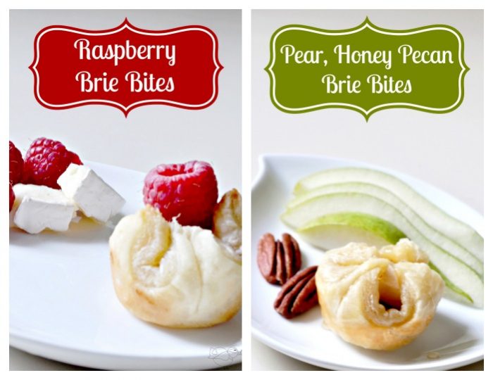 Wine and Cheese Date Night with Homemade Brie Bites - Raspberry Brie Bites and Pear, Honey Pecan Brie Bites {The Love Nerds} #datenight #appetizer #puffpastry