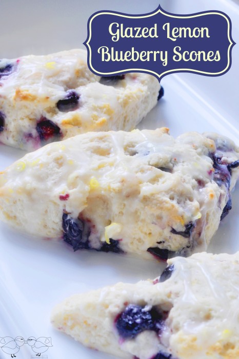 Delicious Glazed Lemon BlueBerry Scones {The Love Nerds} #recipe #scones #breakfast #pastry