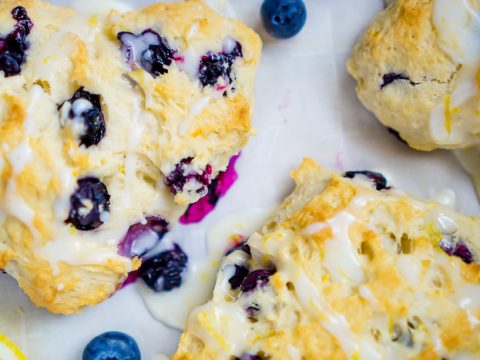 Fresh Lemon-Blueberry Scones