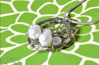 Personalized Birds Nest Necklaces - A simple and budget friendly gift idea that is perfect for Mother's Day, birthdays, or even shower favors! {The Love Nerds}
