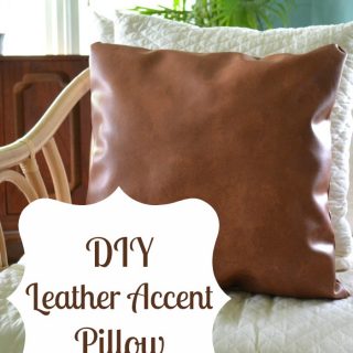 DIY Leather Accent Pillow