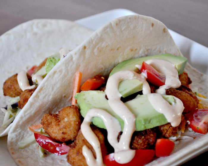 Crispy Shrimp Tacos - A Delicious Meal Ready in 15 Minutes! {The Love Nerds} #15minutemeal #shrimptacos #tacorecipe