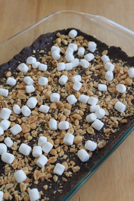 rocky road cake mix brownies