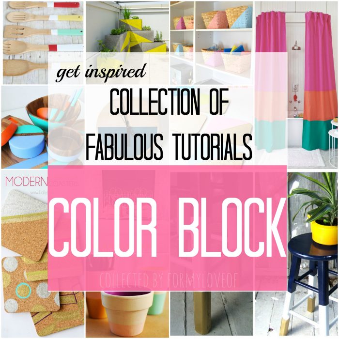 A Collection of Fabulous Color Block Tutorials and Crafts {The Love Nerds} #crafts #diy #homedecor 