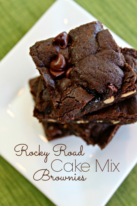 rocky road cake mix brownies