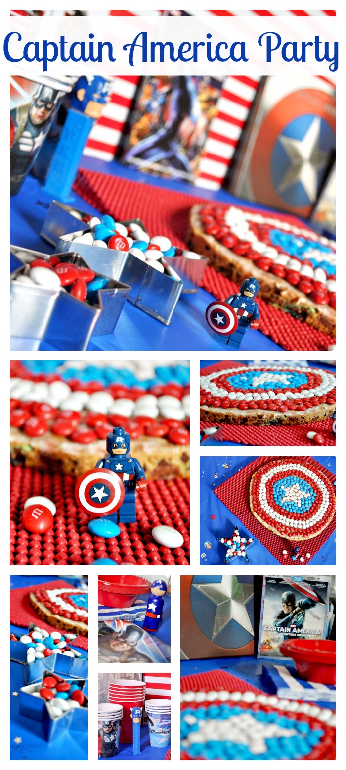 Captain America Party with the BEST Giant M&M Cookie {The Love Nerds} #HeroesEatMMs #CollectiveBias #shop #party 