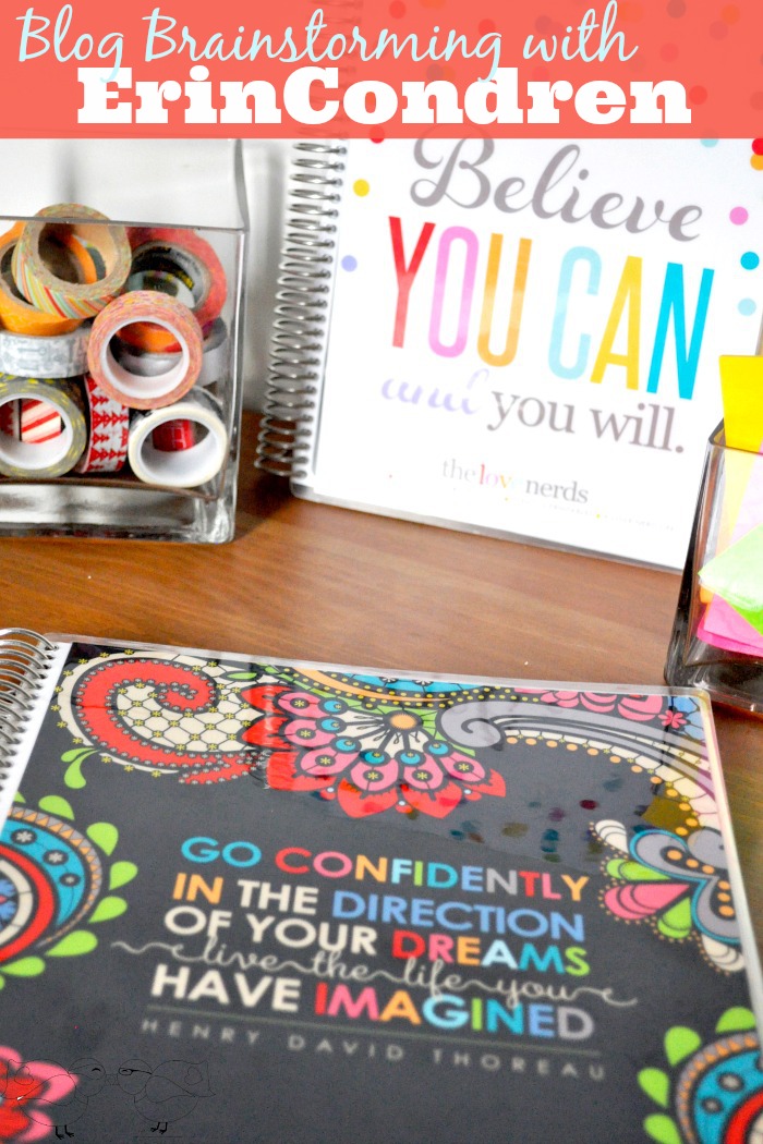 Blog Brainstorming with an Erin Condren Notebook - A great system for bloggers that can easily be applied to Etsy stores and other small businesses! {The Love Nerds} #ErinCondren #lifeplanner #organization #blogtips