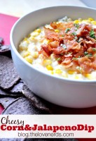 Cheesy Corn and Jalapeño Dip - The Perfect Game Day Snack or Party Dip! {The Love Nerds} #recipe #diprecipe #partyfood #gameday #shop