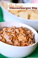 Who is excited for the Big Game? I don't know about the game, but I am REALLY excited about the commercials and yummy food, like this BBQ Bacon Cheeseburger Dip! {The Love Nerds} #BigGameSnacks #Ad @walmart