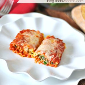 Spinach and Sausage Lasagna Rolls - The Love Nerds