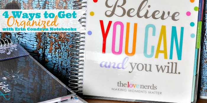 Do you like having a place for everything? Do you tend to lose things? Or, maybe you want to keep track of special moments! Check out these 4 Ways to Get Organized with Brand New Erin Condren Notebooks! {The Love Nerds} #spon