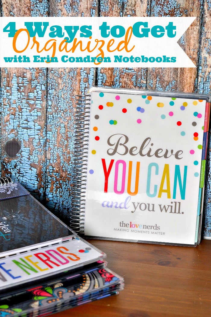 Do you like having a place for everything? Do you tend to lose things? Or, maybe you want to keep track of special moments! Check out these 4 Ways to Get Organized with Brand New Erin Condren Notebooks! {The Love Nerds} #spon