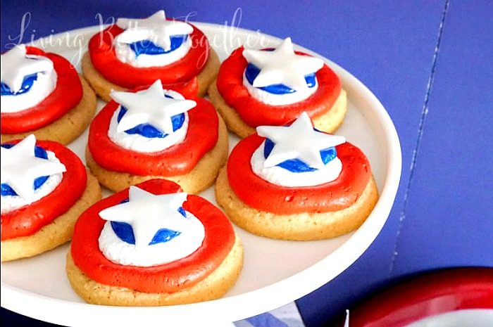 These Captain America Cookies can be made two different ways, and their super easy either way! Whip them up just in time for your Avengers marathon!