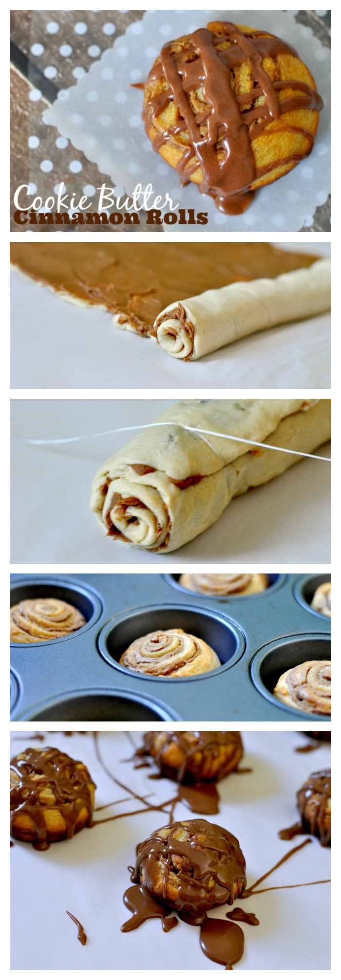 Easy and completely addictive Chocolate Glazed Cookie Butter Cinnamon Rolls! They are too easy not to make! {The Love Nerds} 