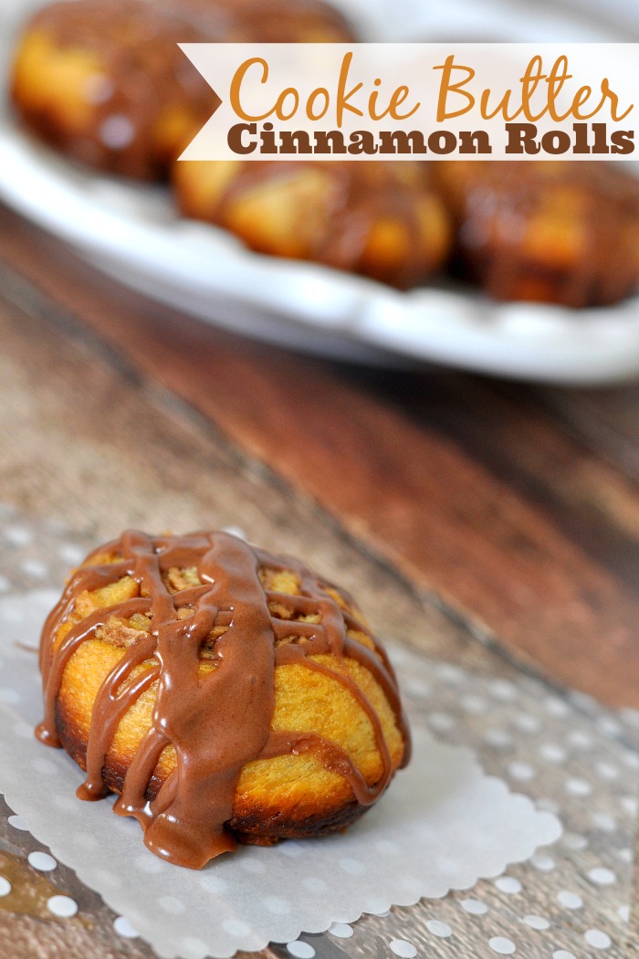 Easy and completely addictive Chocolate Glazed Cookie Butter Cinnamon Rolls! They are too easy not to make! {The Love Nerds} 