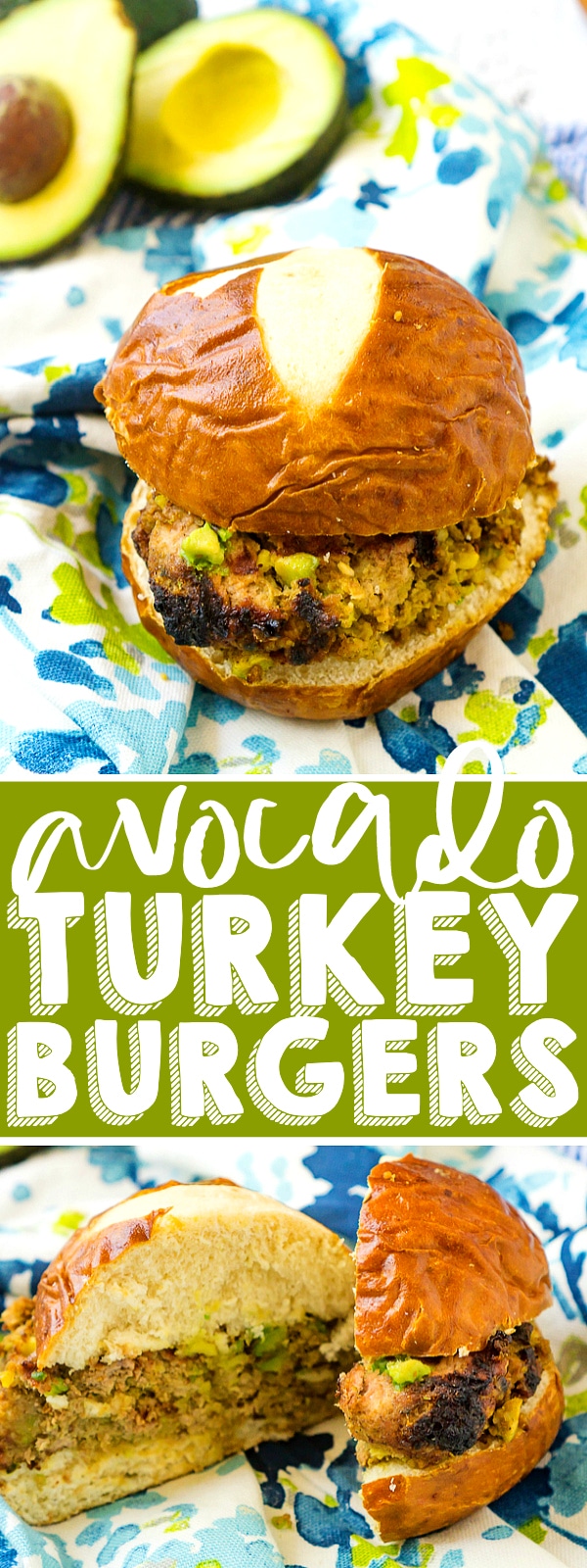 Your new favorite summer burger!!! Avocado Turkey Burgers are a light summer burger recipe that everyone will love! Switch out your normal burgers on the grill with a healthier bbq option filled with fresh avocado. | THE LOVE NERDS #grillrecipe #avocadorecipe #healthierburger