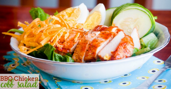 Looking for the perfect summer salad? Try this BBQ Chicken Cobb Salad with a delicious Angry Orchard BBQ Sauce Recipe! |The Love Nerds Contributor