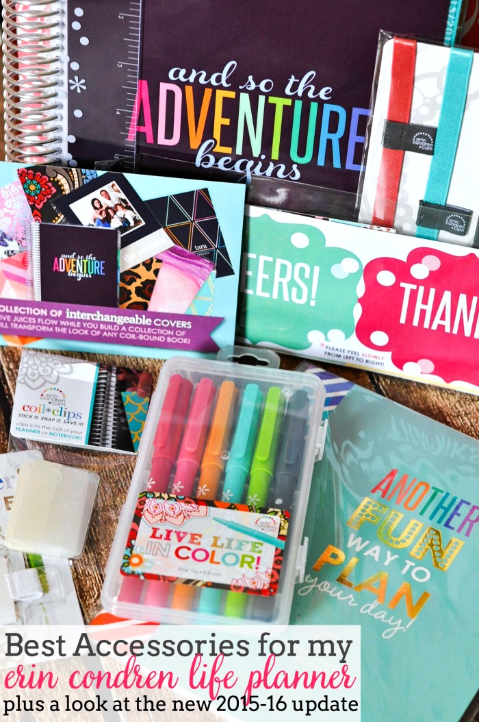 Sharing more about how I use my Erin Condren Life Planner, especially the best accessories for my life planner! Plus - a look into the new 2015-16 version! | The Love Nerds #EClifeplanner