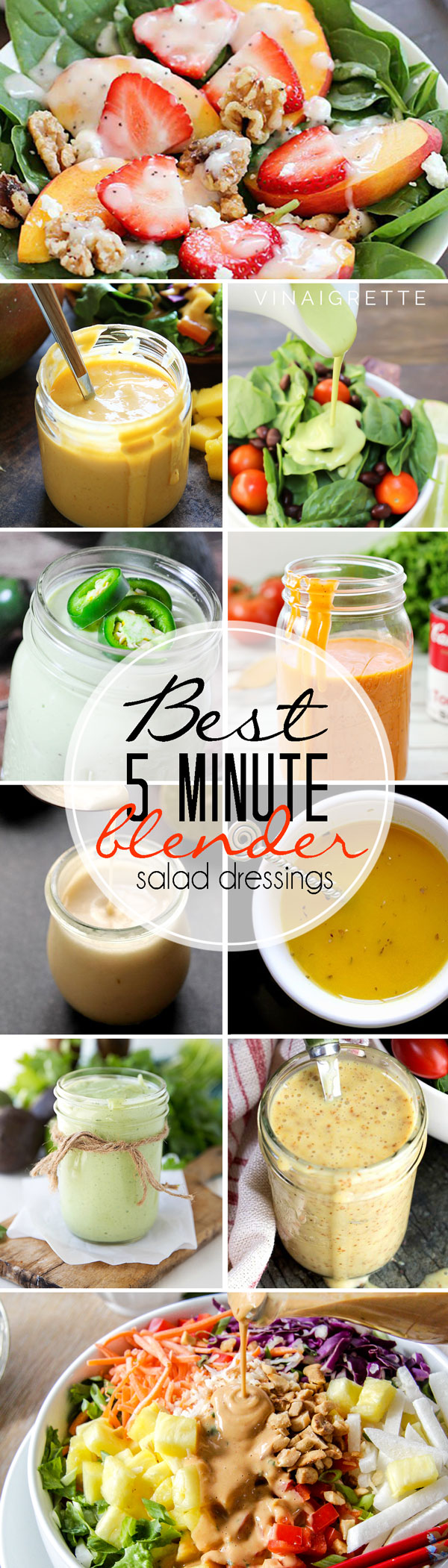 Easy 5 minute blender salad dressings, including the dressing recipe for a Creamy Jalapeno and Avocado Salad Dressing that's perfect for salads, burrito bowls, and chicken wraps! | The Love Nerds