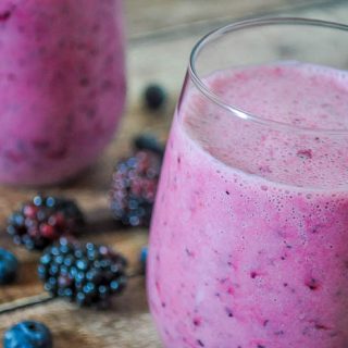 Blackberry and Blueberry Coconut Smoothie