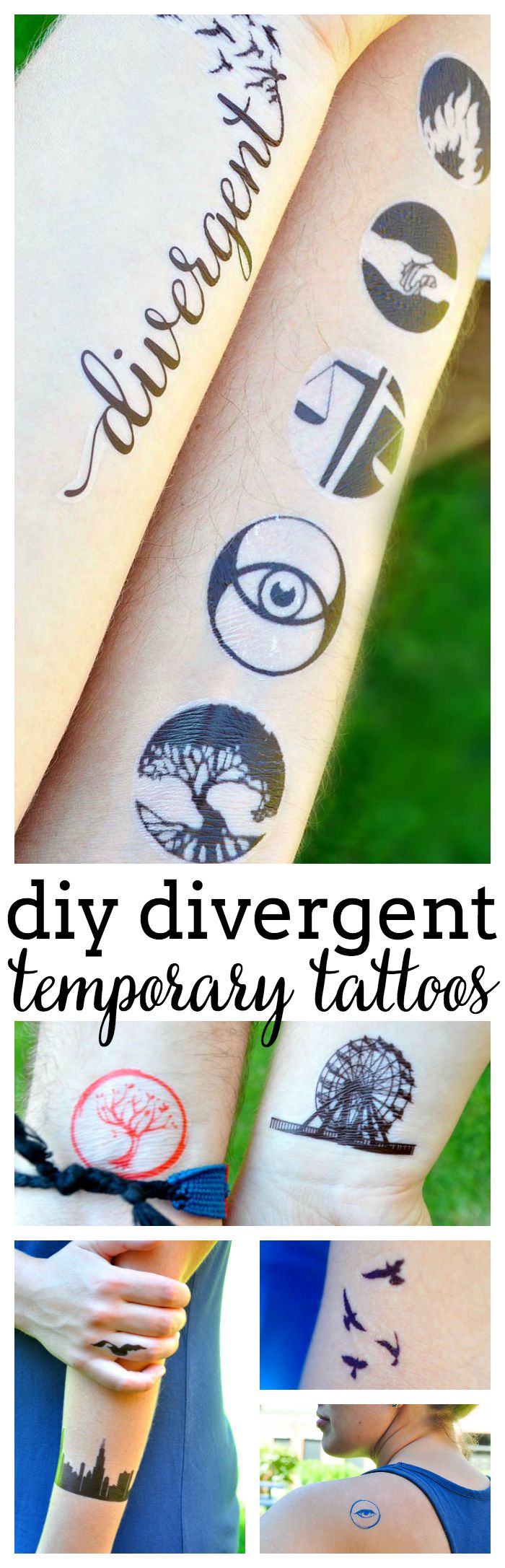 How to Make Temporary Tattoos at home! I'm sharing my DIY Divergent Temporary Tattoos that would make Four proud but you can use this process for anything! | The Love Nerds