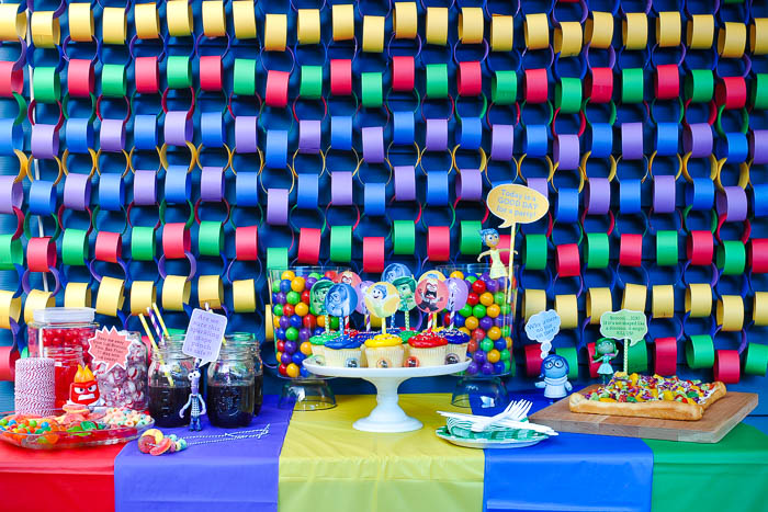 Fun and colorful Inside Out Party! Ideas! Celebrate your feelings and your Disney Side with this birthday party! | The Love Nerds
