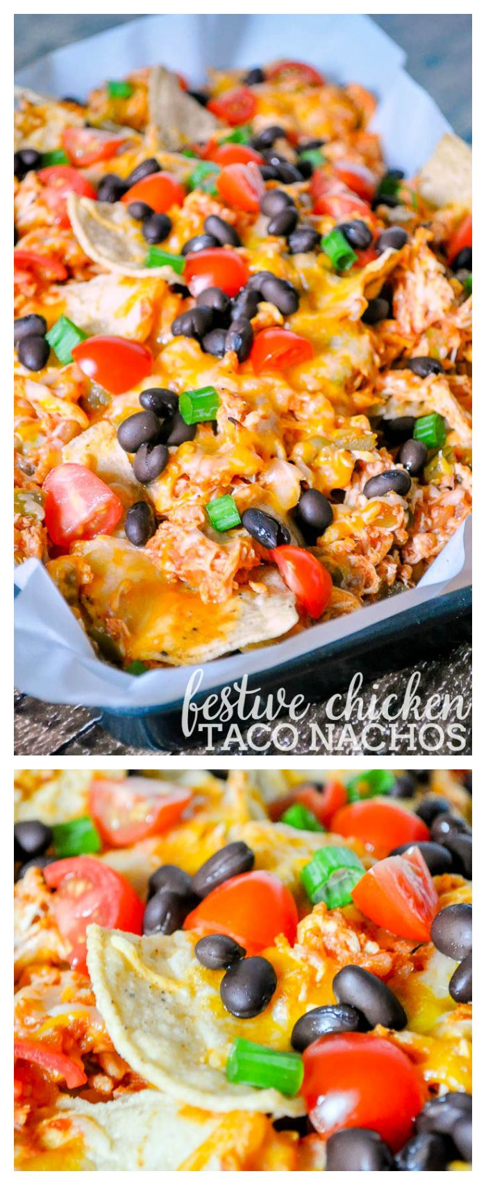 Festive Chicken Taco Nachos - An addictive recipe for parties or Game Day that can be ready in just 15 minutes! | The Love Nerds #StockUpOnPace #JewelOsco #ad 