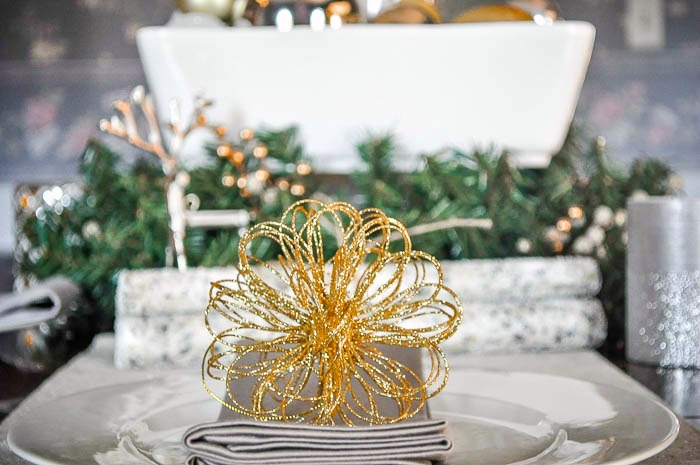 Mixed Metallic Christmas Decor - Create a gorgeous winter wonderland with a blend of silver, soft gold and white! | The Love Nerds #ad #AtHomeforChristmas #AtHomeFinds