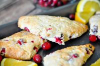 Cranberry and Orange Egg Nog Scones make a delicious holiday brunch recipe! The fresh citrus flavors combine perfectly with the creamy egg nog. | The Love Nerds #ad @InDelight