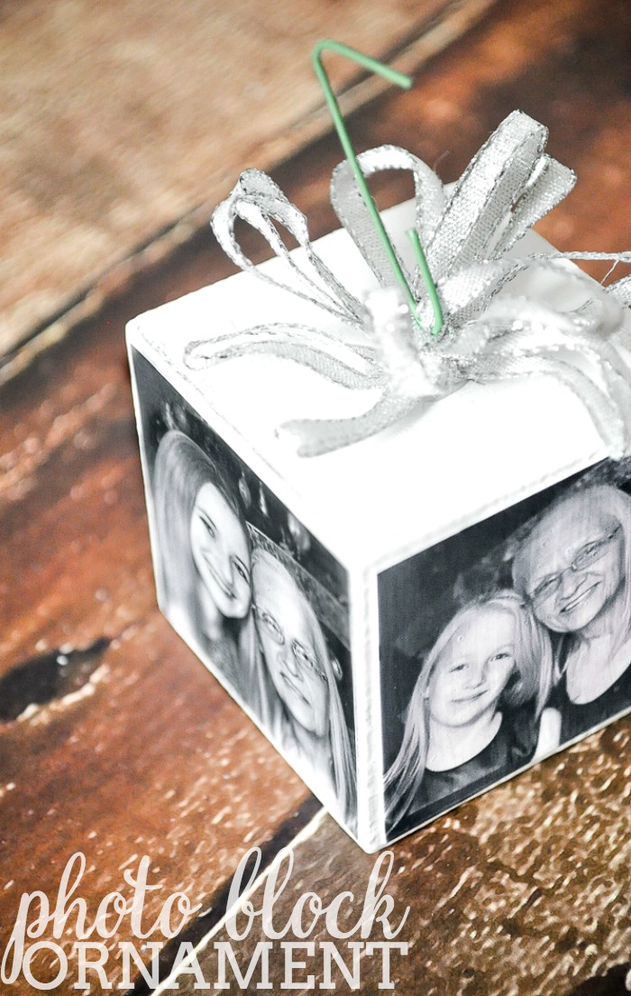 Photo Block Ornament - The perfect personalized Christmas ornament to celebrate a special moment or give as a handmade gift! | The Love Nerds #ad #SaveYourMemories