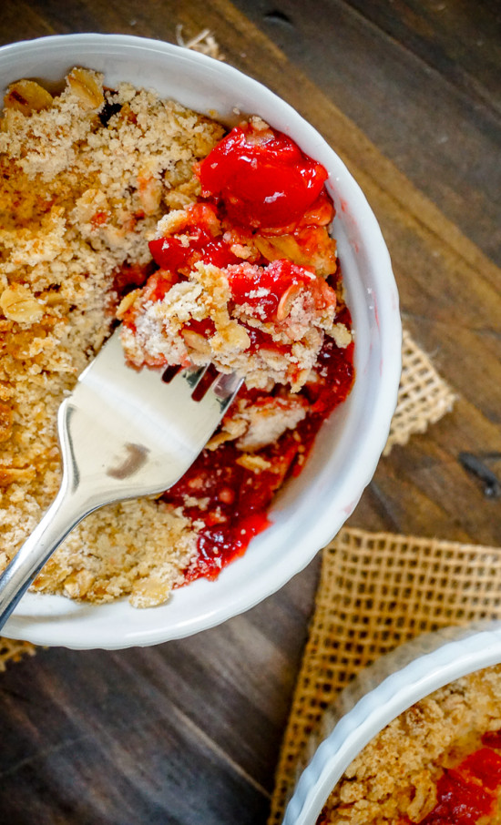 Cherry Crisp for Two - The Love Nerds