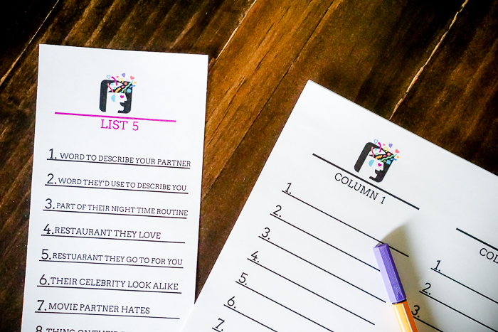 Couples Scattergories - A fun and free Date Night Game Idea! It's perfect as at home date idea or Valentine's Day game! | The Love Nerds