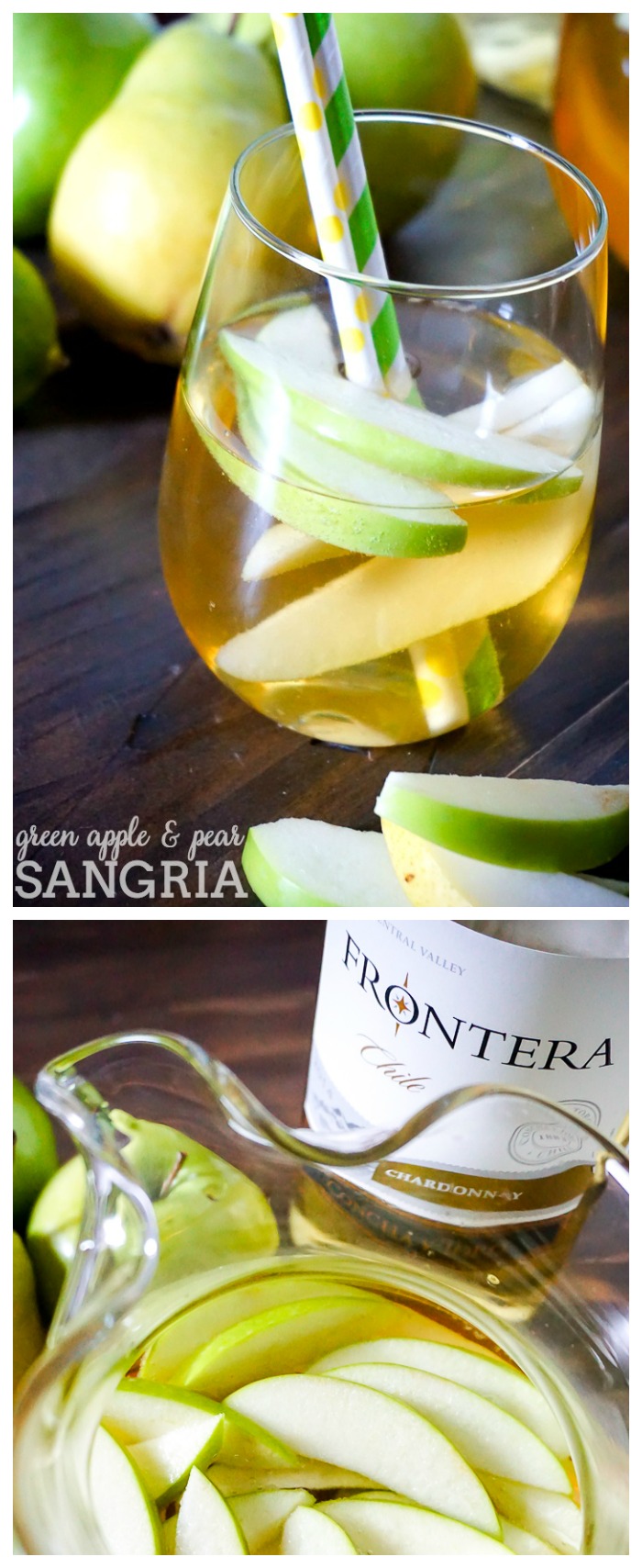 Green Apple and Pear Sangria Recipe - A delicious wine recipe that everyone will love with the perfect combination of sweet and tangy. | The Love Nerds #ad
