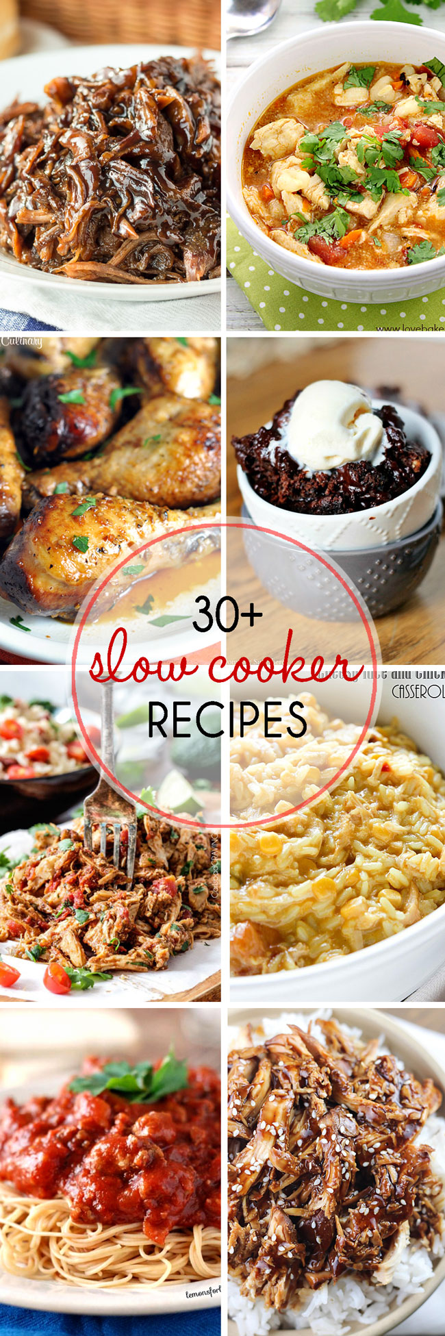 30+ Slow Cooker Recipes - So many fabulous dinner recipes to try and even a slow cooker dessert recipe! | The Love Nerds