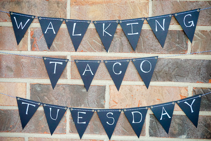 Get creative with your taco night and make a Walking Taco Tuesday Bar instead! It’s perfect for summer, especially for outdoor eating. Plus, it’s easy to customize tacos with lots of topping options. | The Love Nerds #BrightBites #ad