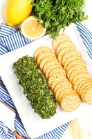 Lemon and Herb Goat Cheese Log - A light and refreshing appetizer that guests will love all year long! Plus, it's such an easy appetizer recipe to prep, it's a shame not to! | The Love Nerds