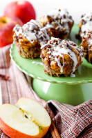 Apple Pie Cinnamon Roll Muffins - A classic dessert and breakfast sweet combine to make the perfect muffin! | The Love Nerds