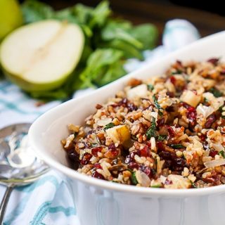 Cranberry Pear Spinach Rice Pilaf